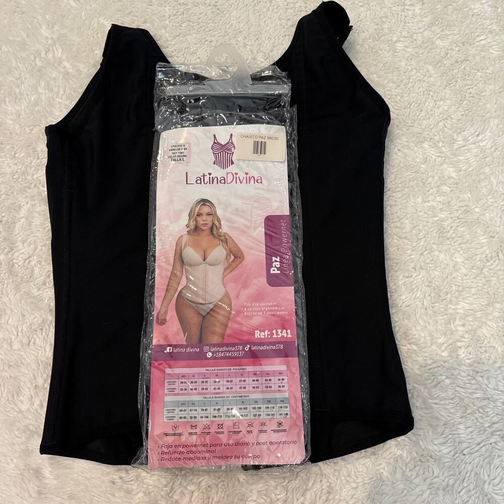 Latina Divina Colombian Women Faja Shapewear L Tummy Control Black Waist Cincher